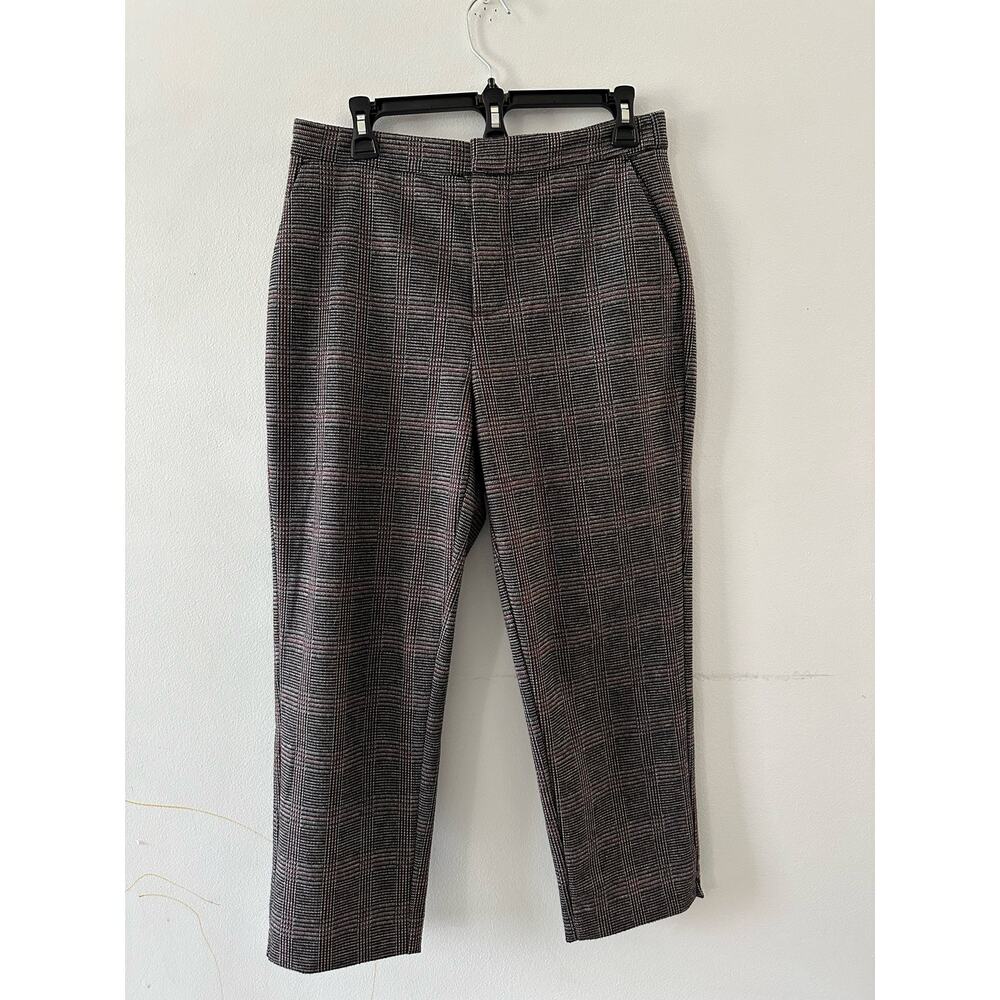 ModCloth Pants Women's 8 Gray Plaid Timeless Tailoring Cropped Academia Preppy